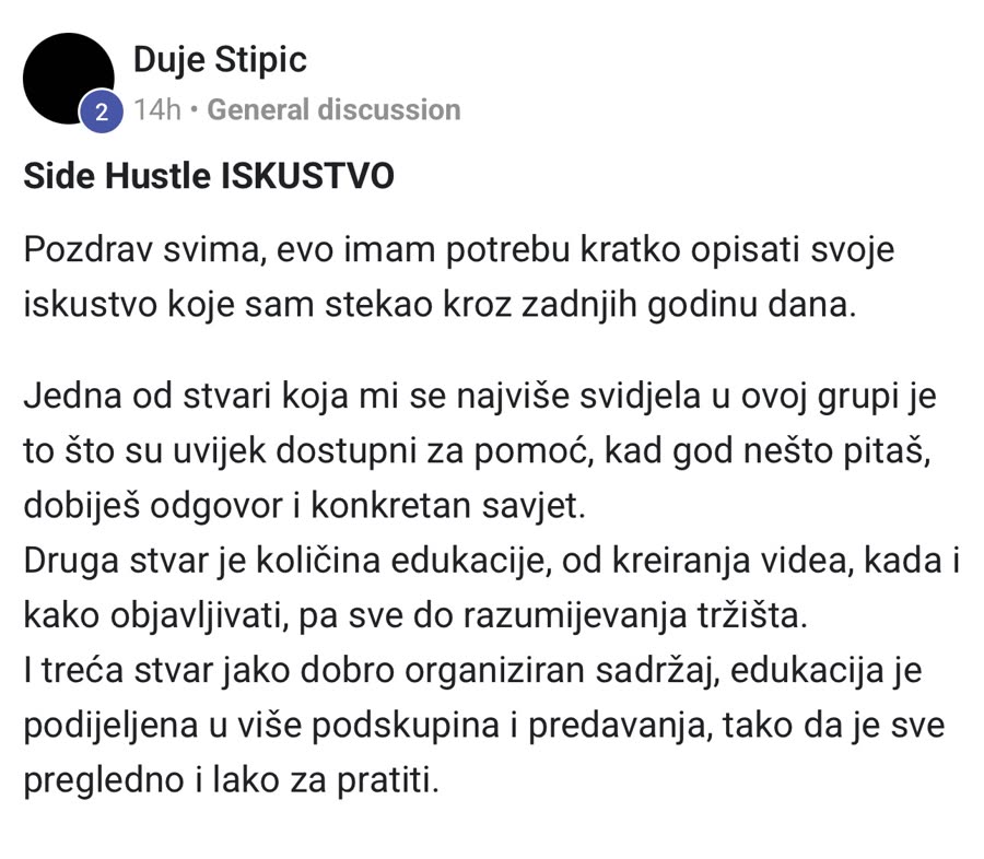 Objava Duje Stipića o godini dana u grupi