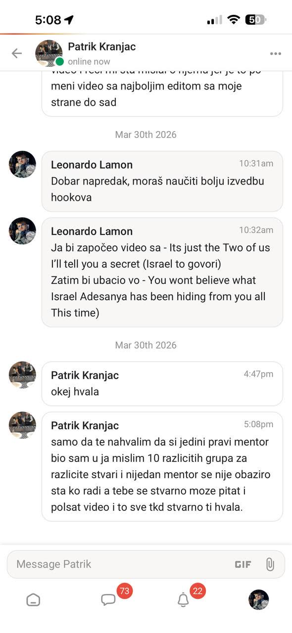 Poruka Patrika Kranjca Leonardu